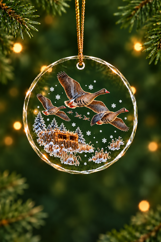 Blind Lights Specklebelly Goose - Glass Ornament image 1