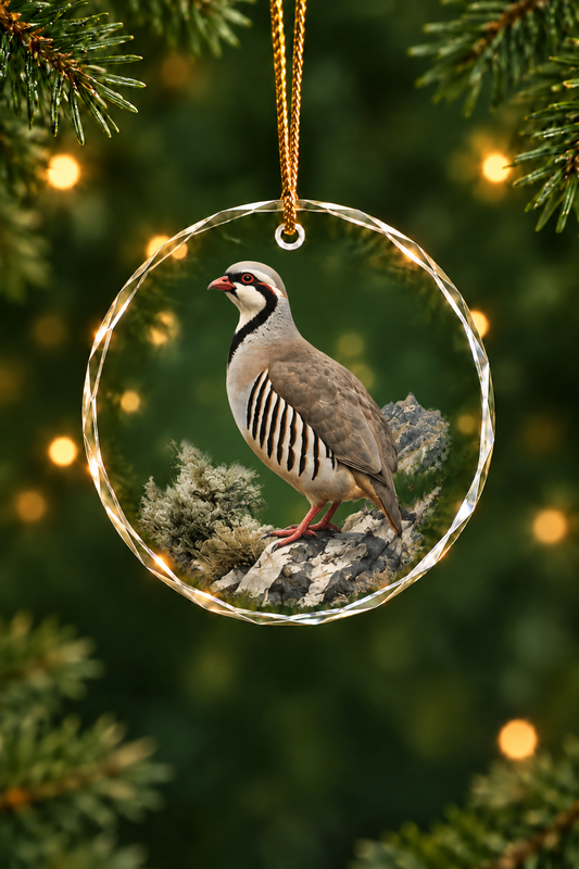 High Desert Ridge Chukar - Glass Ornament image 1