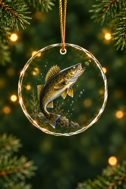 Deep Breach Walleye - Glass Ornament image 1