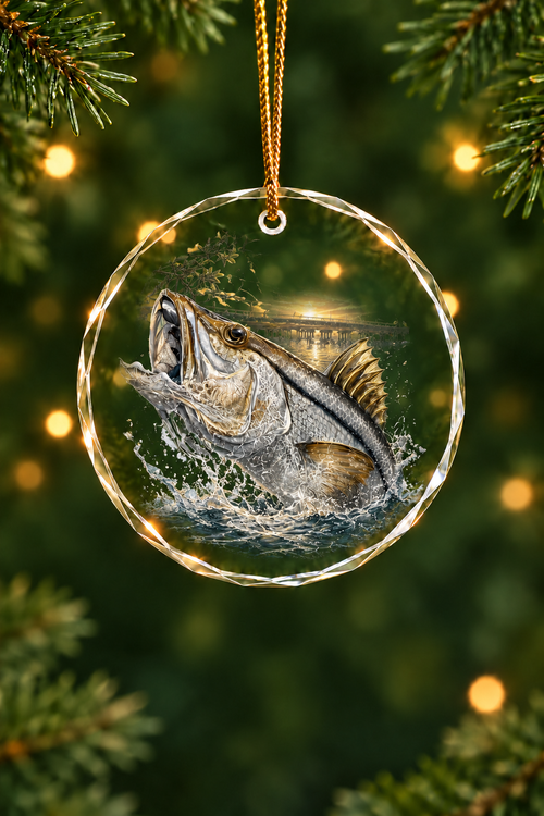 Bridge Strike Snook - Glass Ornament image 1