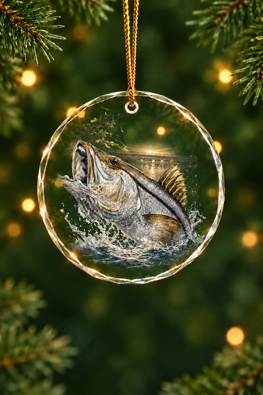 Bridge Strike Snook - Glass Ornament image 1