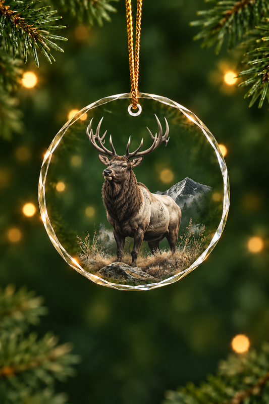 Elk High Ridge Monarch - Glass Ornament image 1