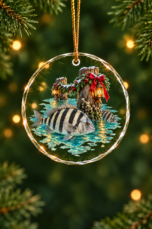 Lantern Pier Sheepshead - Glass Ornament image 1