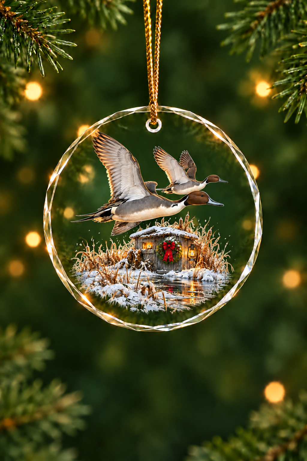 Wreath Blind Pintail - Glass Ornament image 1