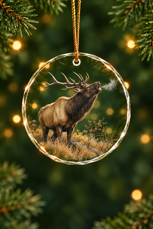 Autumn Bugle Call - Glass Ornament image 1