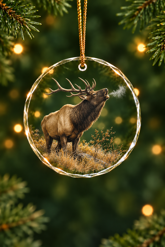 Autumn Bugle Call - Glass Ornament image 1