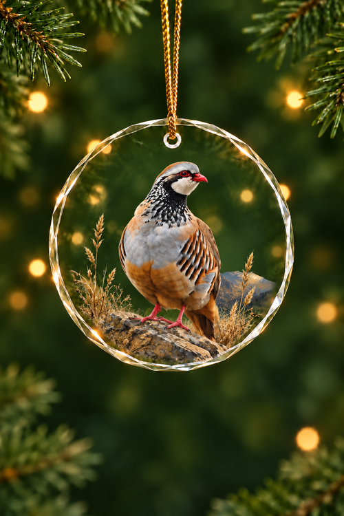 Sunlit Canyon Chukar Horizon - Glass Ornament image 1