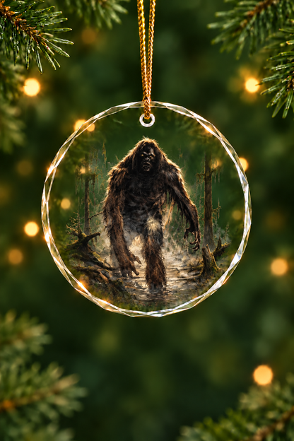 Skunk Ape Cypress Swamp Stalker - Glass Ornament image 1