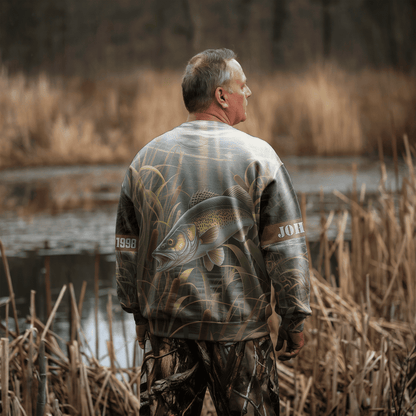 Walleye Marsh Hunter Personalized Unisex Sweatshirt