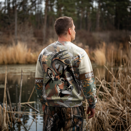 Autumn Buck Camo Personalized Unisex Sweatshirt