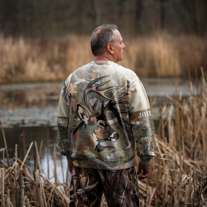 Autumn Buck Camo Personalized Unisex Sweatshirt