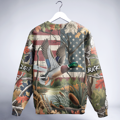 American Mallard Patriot Personalized Unisex Sweatshirt