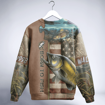 Walleye American Patriot Personalized Unisex Sweatshirt