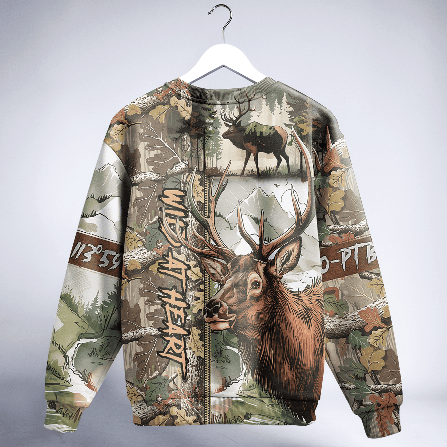 Trophy Elk Hunter Personalized Unisex Sweatshirt