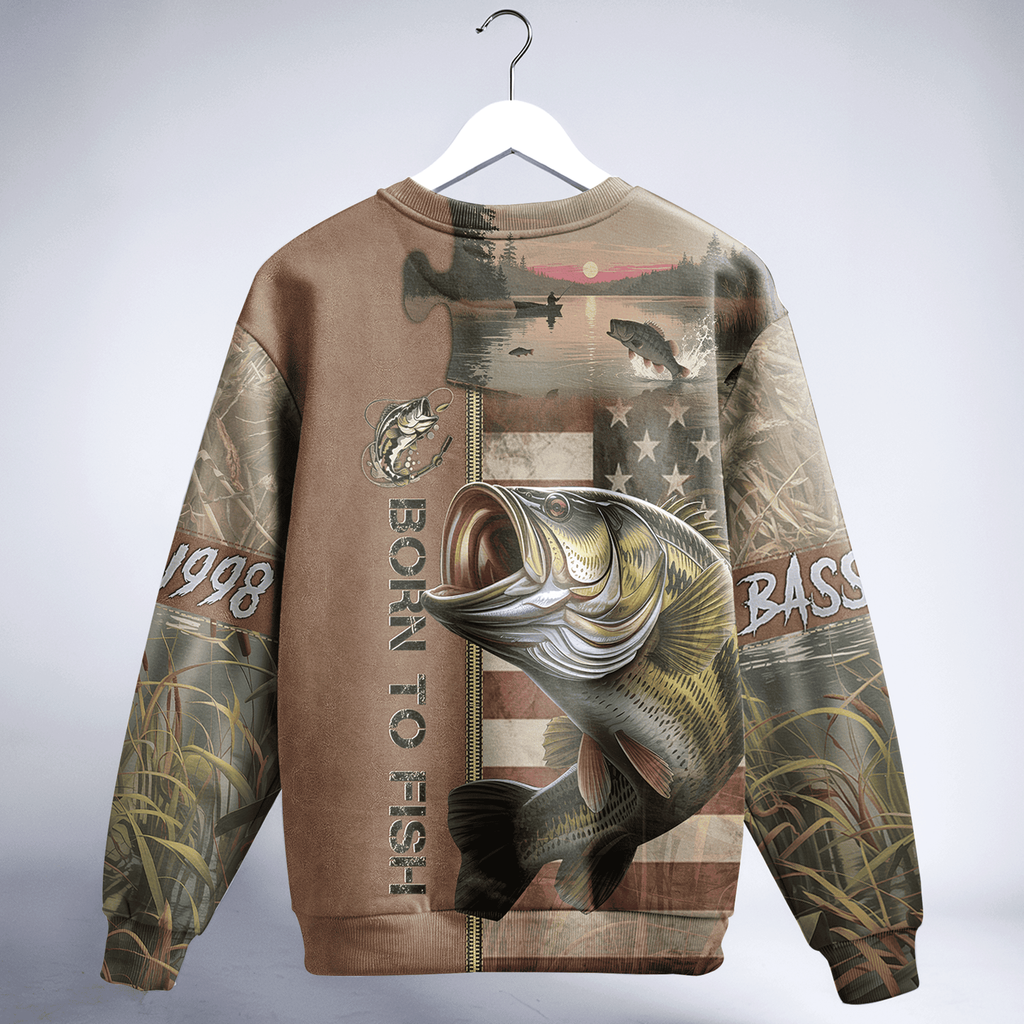American Bass Patriot Personalized Unisex Sweatshirt