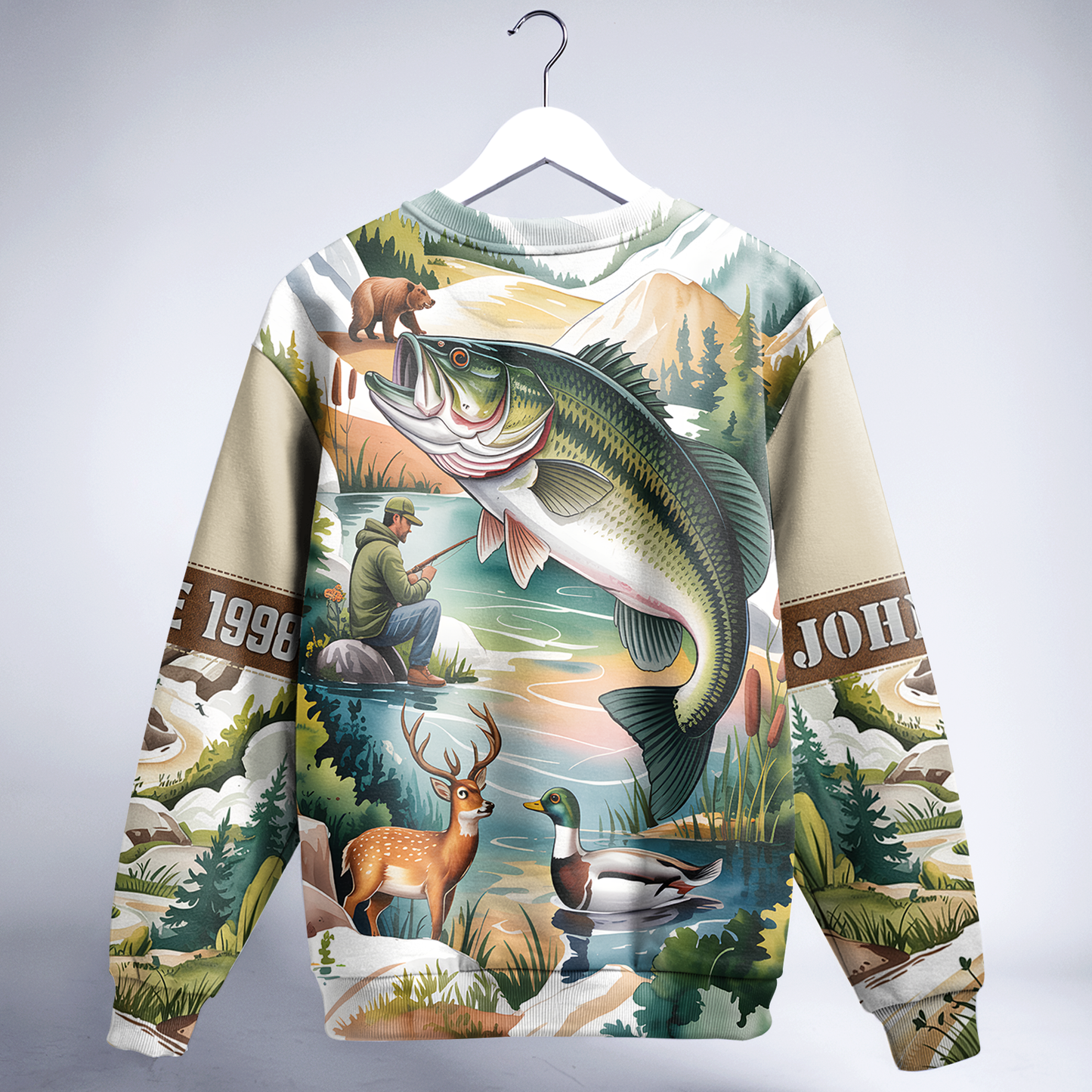 Mountain Lake Bass & Wildlife Personalized Unisex Sweatshirt