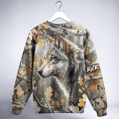 Timber Wolf Camo Personalized Unisex Sweatshirt