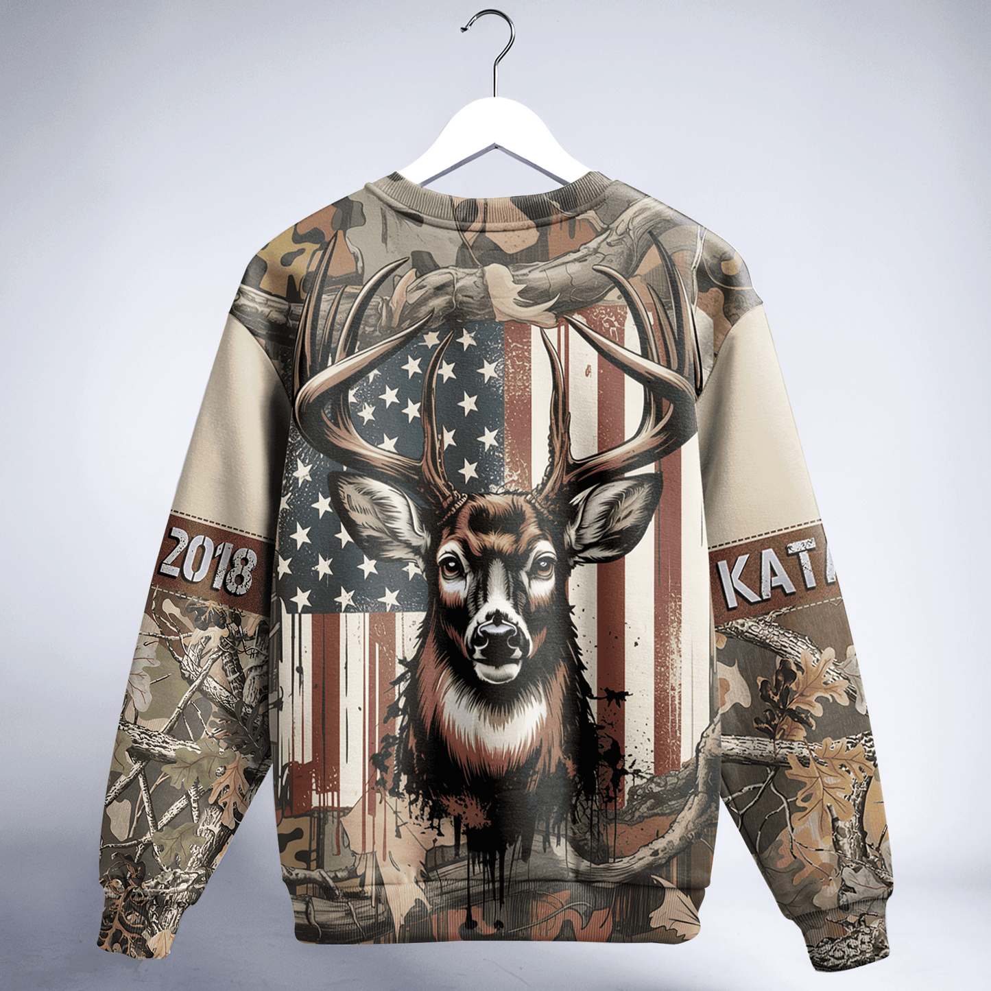 American Whitetail Patriot Personalized Unisex Sweatshirt