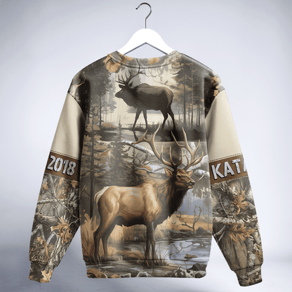 Whitetail Elk Wilderness Personalized Unisex Sweatshirt