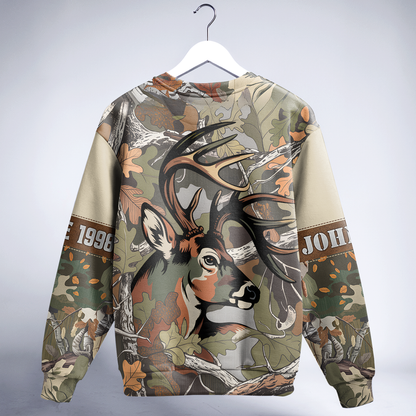 Autumn Buck Camo Personalized Unisex Sweatshirt