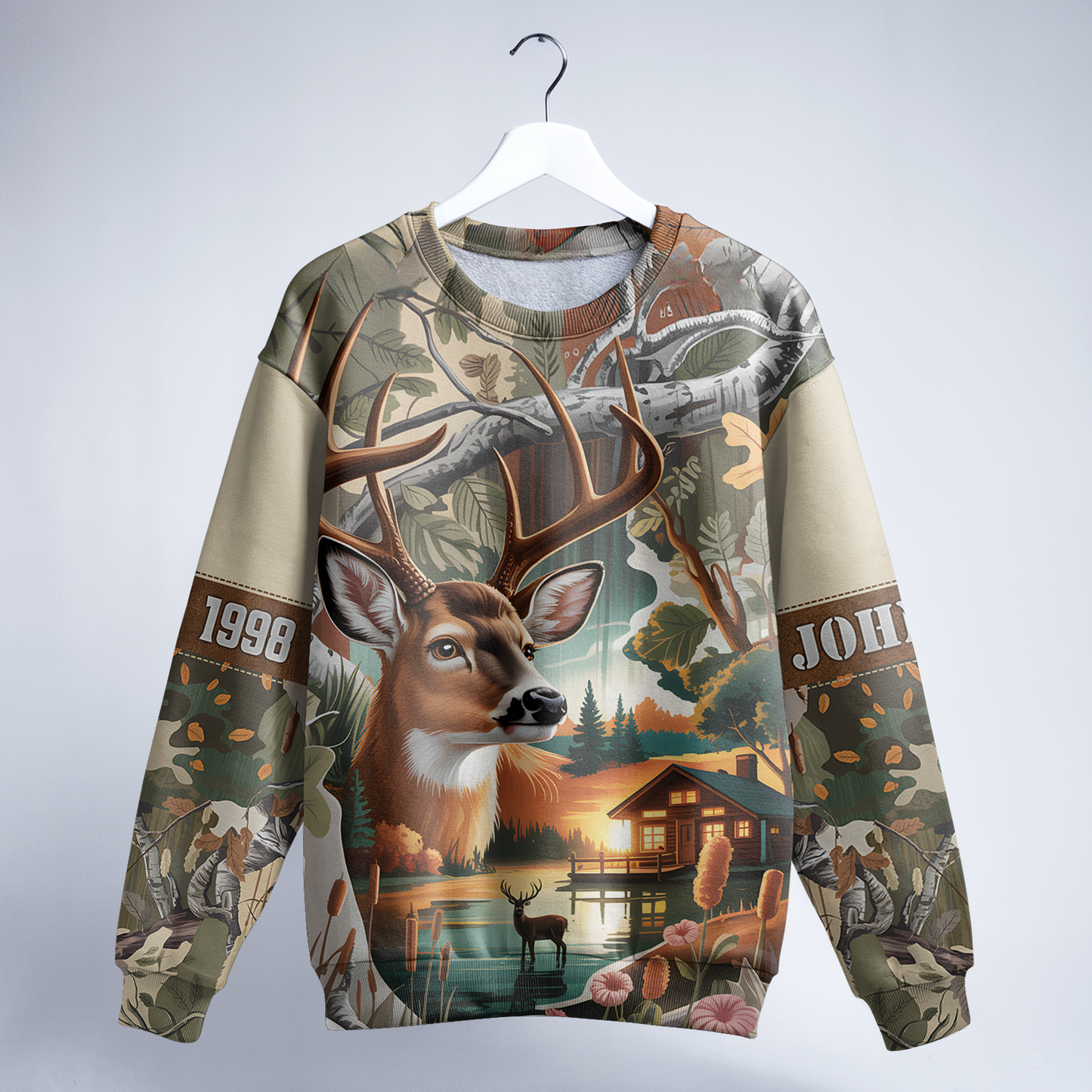 Lakeside Buck Retreat Personalized Unisex Sweatshirt