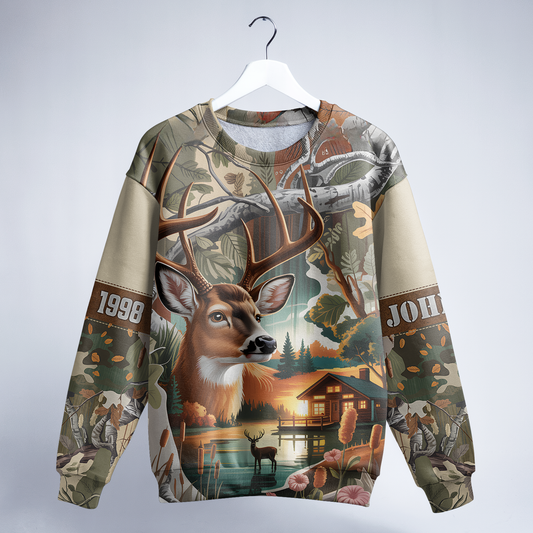 Lakeside Buck Retreat Personalized Unisex Sweatshirt