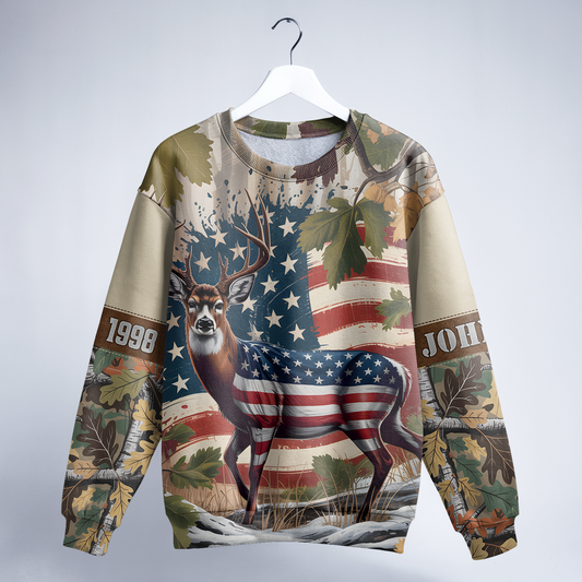 American Pride Buck Personalized Unisex Sweatshirt