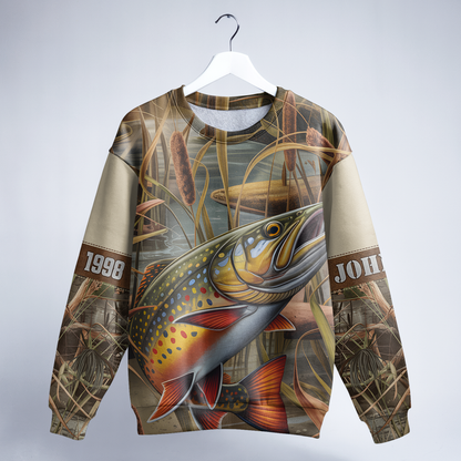 Brook Trout Wilderness Personalized Unisex Sweatshirt