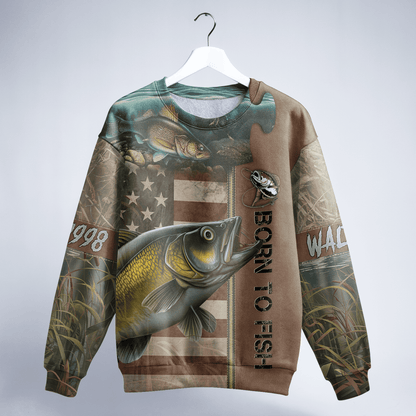 Walleye American Patriot Personalized Unisex Sweatshirt