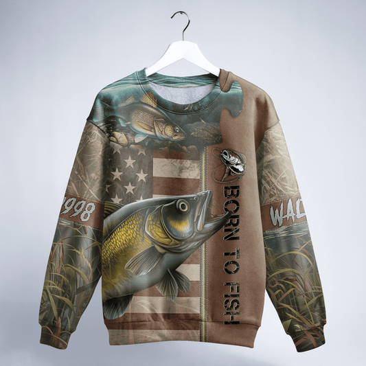 Walleye American Patriot Personalized Unisex Sweatshirt