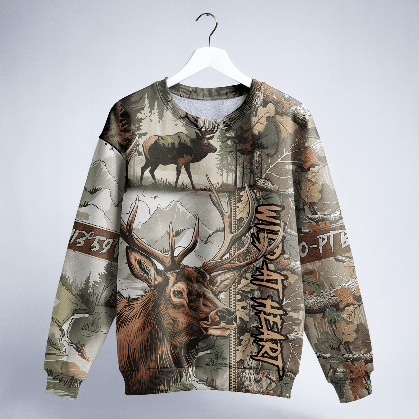 Trophy Elk Hunter Personalized Unisex Sweatshirt