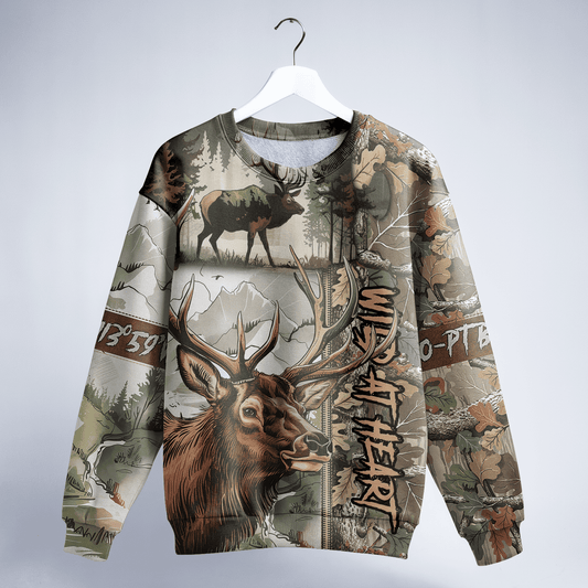 Trophy Elk Hunter Personalized Unisex Sweatshirt
