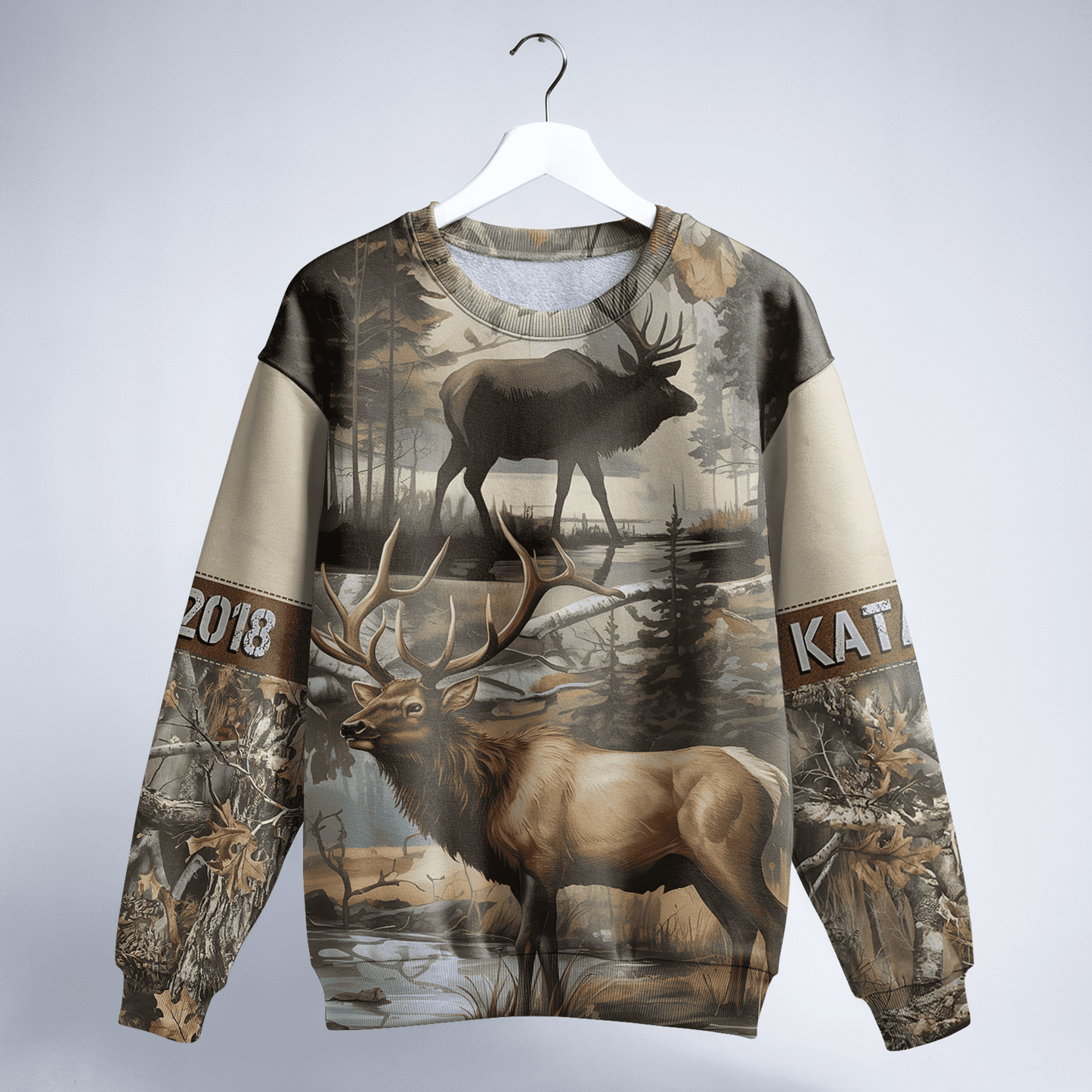Whitetail Elk Wilderness Personalized Unisex Sweatshirt