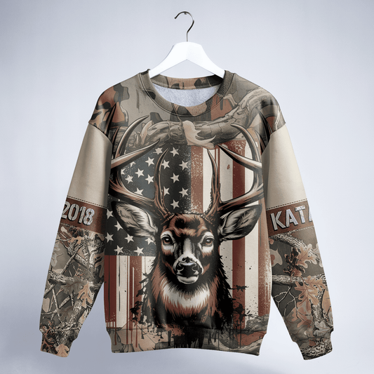 American Whitetail Patriot Personalized Unisex Sweatshirt