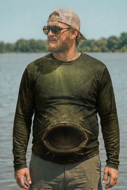Performance Fishing Long Sleeve - Mudjaw Front Strike - AOF90