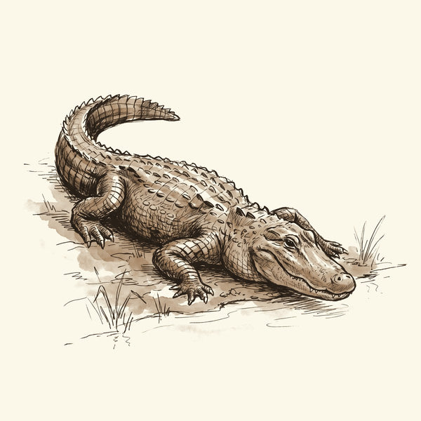 Ink drawing: Gators
