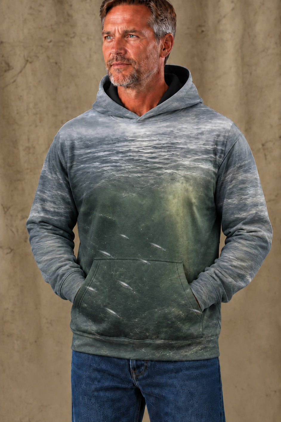 Performance Fleece-Lined Hoodie - Foggy Aluminum Morning image 3