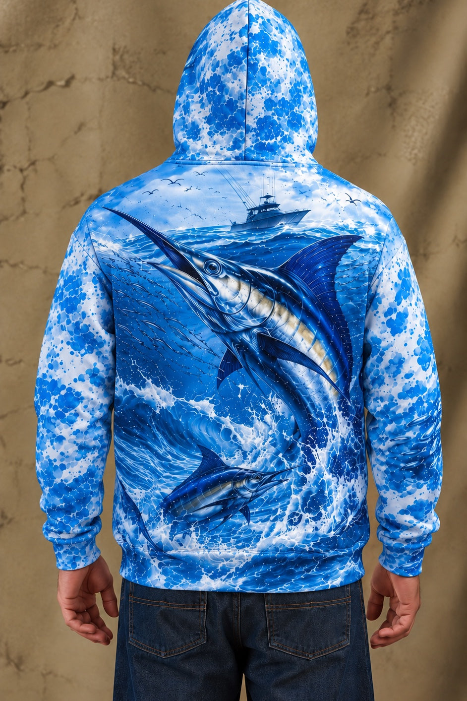 Performance Fleece-Lined Hoodie - Bluewater Marlin Strike image 2