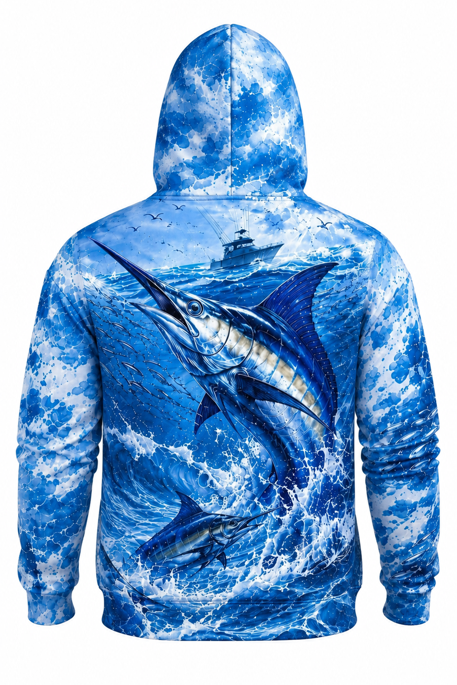 Performance Fleece-Lined Hoodie - Bluewater Marlin Strike image 5