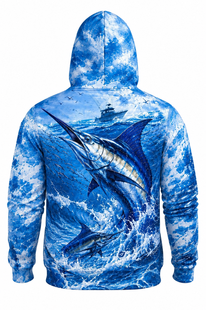 Performance Fleece-Lined Hoodie - Bluewater Marlin Strike image 5