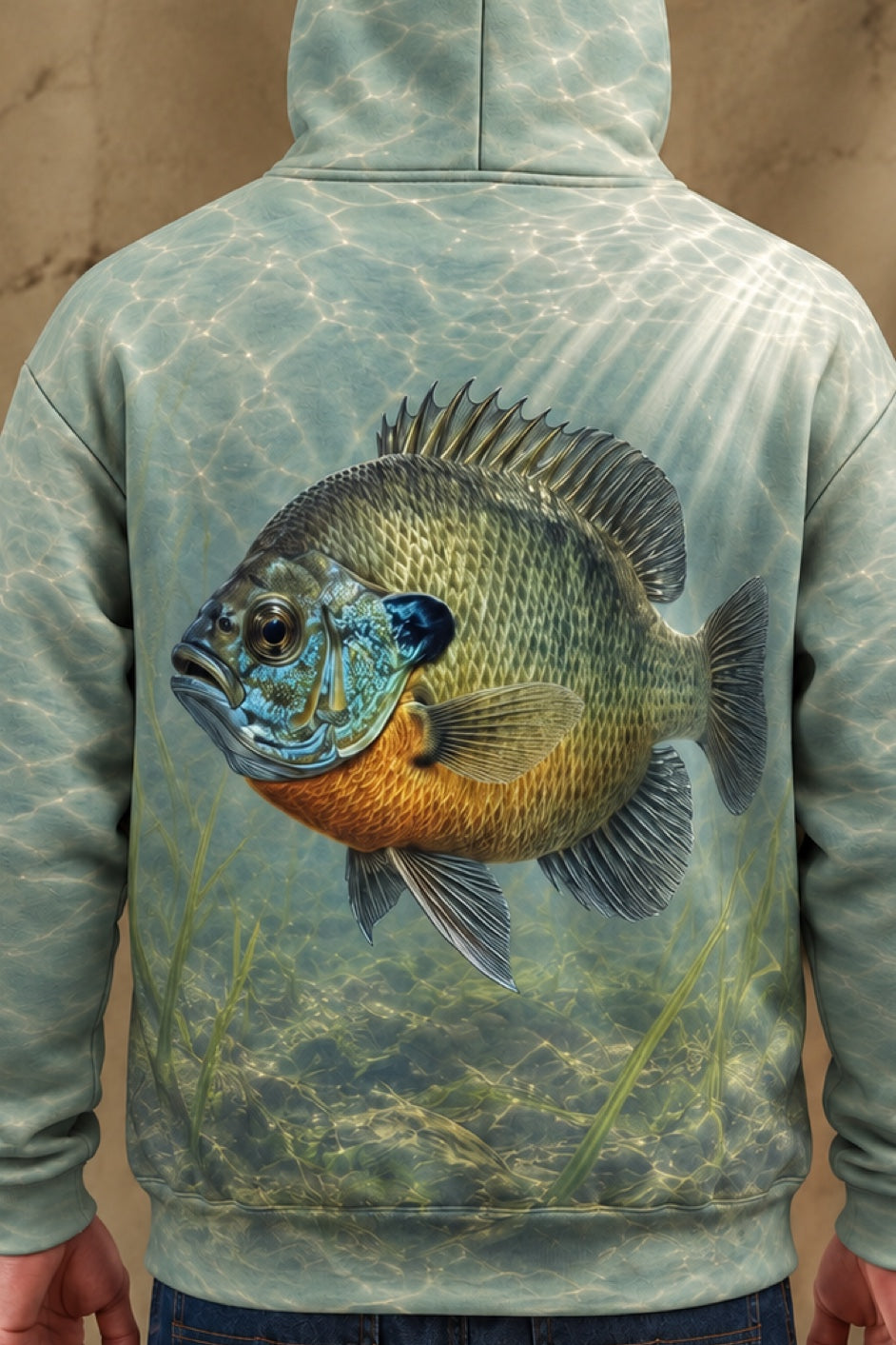 Performance Fleece-Lined Hoodie - Sunlit Marsh Bluegill image 4