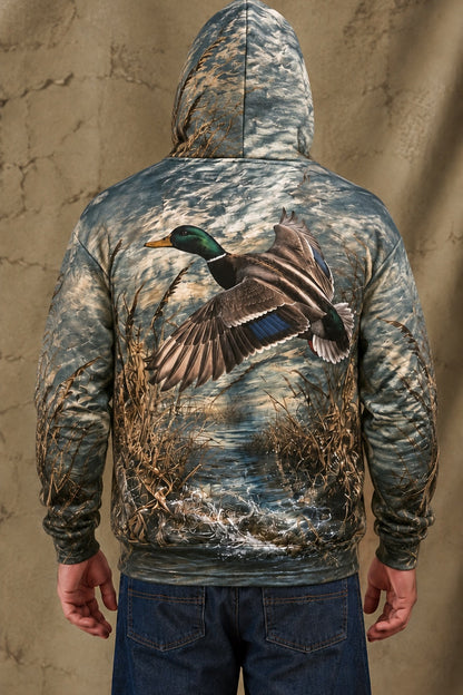 Performance Fleece-Lined Hoodie - Mallard Marshbreak Greenhead image 2