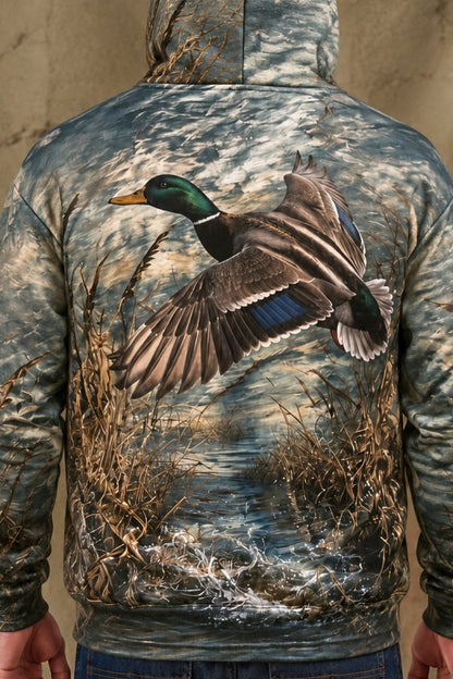 Performance Fleece-Lined Hoodie - Mallard Marshbreak Greenhead image 4