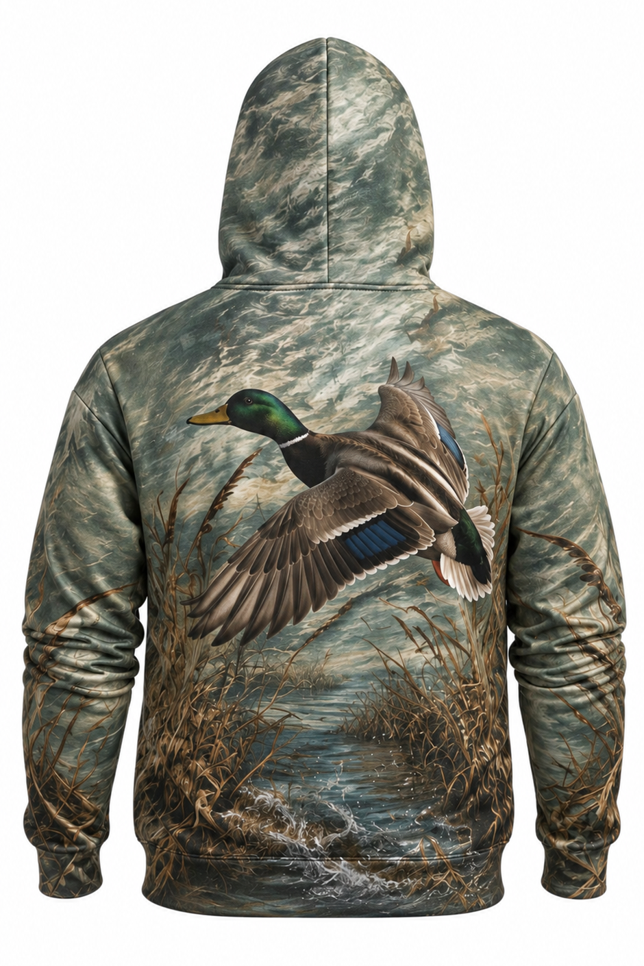 Performance Fleece-Lined Hoodie - Mallard Marshbreak Greenhead image 5