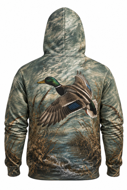 Performance Fleece-Lined Hoodie - Mallard Marshbreak Greenhead image 5