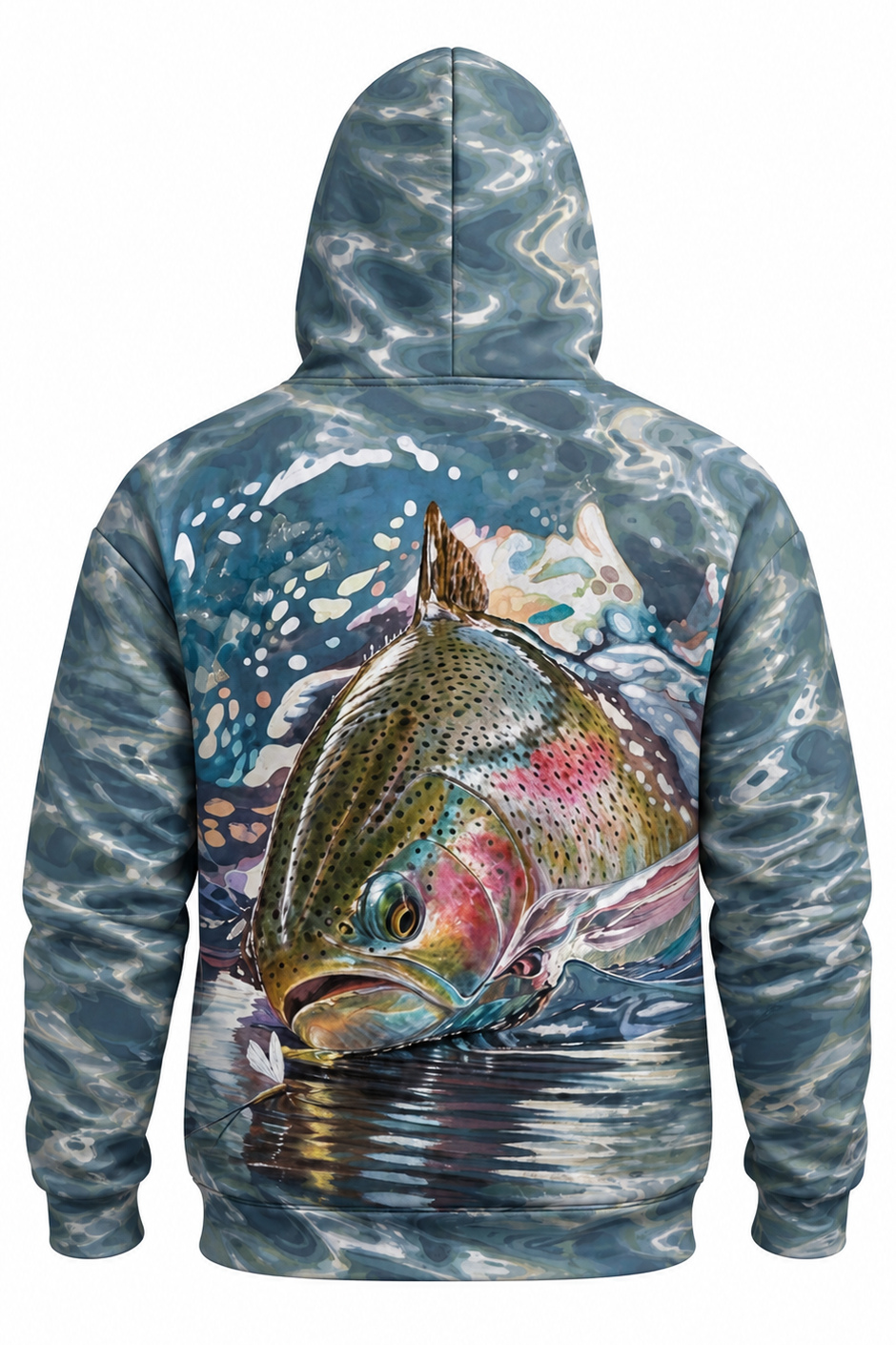 Performance Fleece-Lined Hoodie - Crystal Ripple Trout Splash image 5