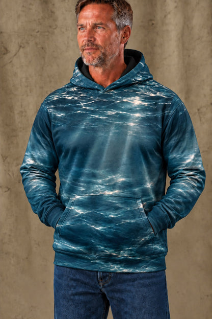 Performance Fleece-Lined Hoodie - Deep Current Walleye Hunter image 3