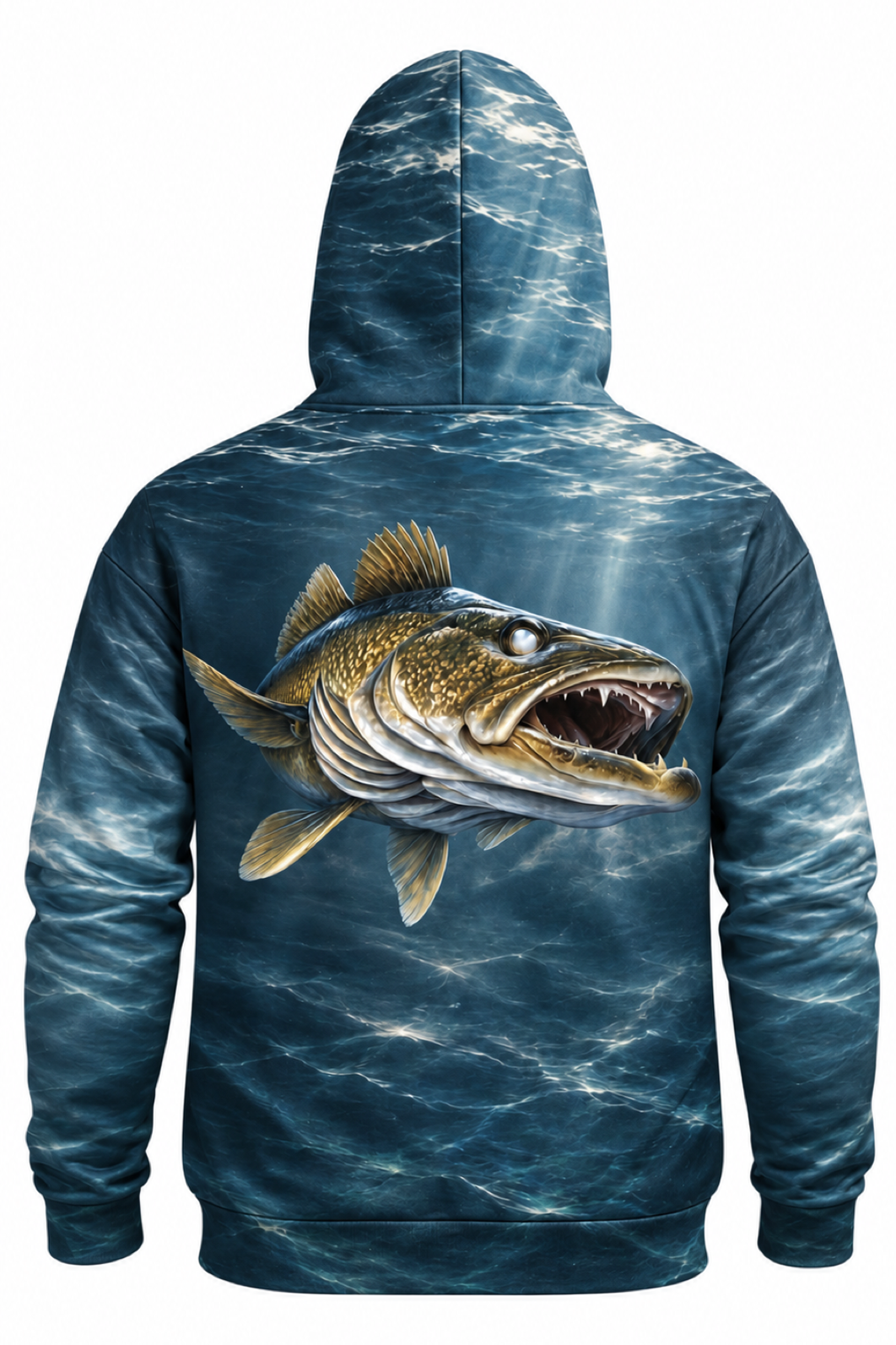 Performance Fleece-Lined Hoodie - Deep Current Walleye Hunter image 5