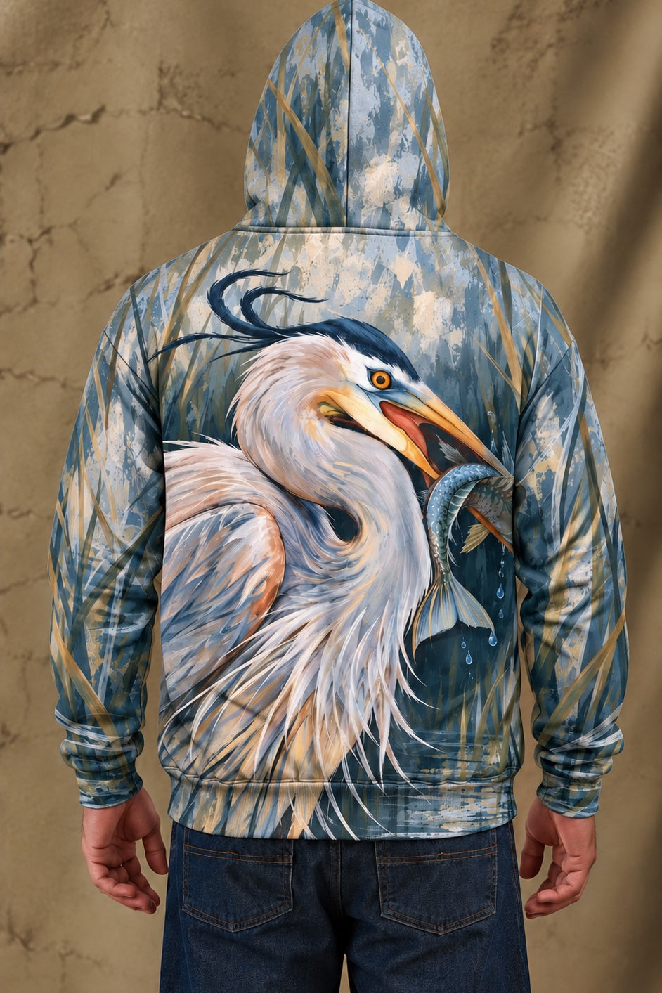 Performance Fleece-Lined Hoodie - Blue Heron Marsh Strike image 2