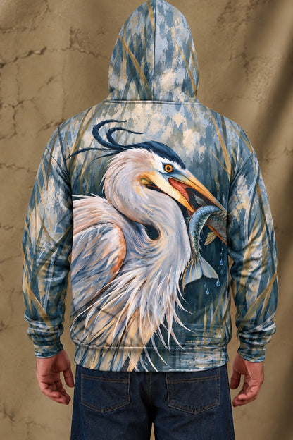 Performance Fleece-Lined Hoodie - Blue Heron Marsh Strike image 2